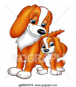 Drawing - Baby dog cavalier. Clipart Drawing gg66824016 ...