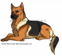 28+ Collection of Anime German Shepherd Drawing | High quality, free ...