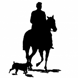 Horse & Dog Silhouette Clipart Free Stock Photo - Public ...