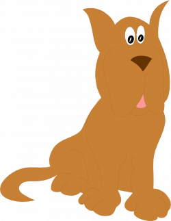 Dog | Free Stock Photo | Illustration of a brown cartoon dog | # 4490