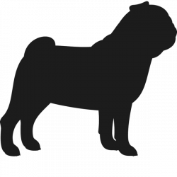 Pug Dog Silhouette at GetDrawings.com | Free for personal use Pug ...