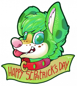 Saint Patrick's day wishes from a green shamrock dog by Kiguren ...