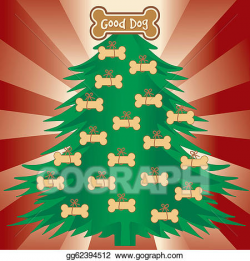 EPS Illustration - Christmas tree for good dogs. Vector ...