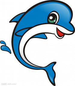 Cartoon Dolphin Motif - Blue dolphin 901*1024 transprent Png Free ...