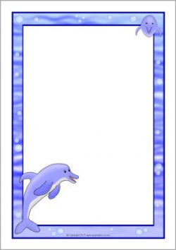 Dolphin A4 page borders (SB9765) - SparkleBox | Nápady do ...