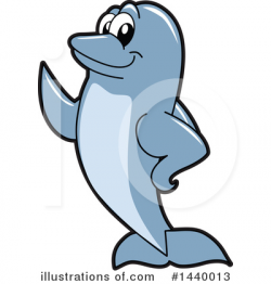 Dolphin Mascot Clipart #1440013 - Illustration by Toons4Biz