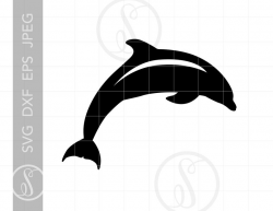 Dolphin SVG | Dolphin Clipart | Dolphin Cut Silhouette File | Dolphin Svg  Jpg Eps Pdf Png Dxf | Vector Dolphin Svg Download SC858