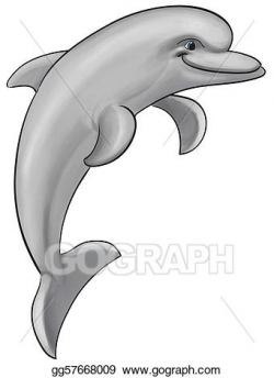 Stock Illustration - Gray dolphin. Clip Art gg57668009 - GoGraph
