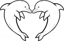 how to draw love dolphins, dolphin heart step 10 | christmas ...