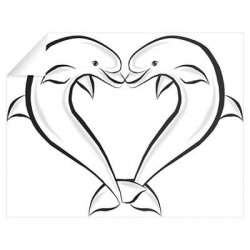 dolphin heart drawing - Google Search | home decoration ...