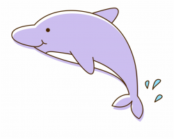 Common Bottlenose Dolphin Tucuxi Porpoise Clip Art - Purple ...