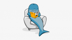 Dolphins Clipart Reading - Dolphin Reading A Book - Free ...