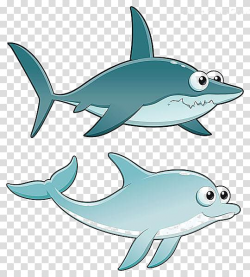 Shark Dolphin Illustration, Creative cartoon shark ...