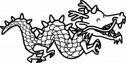 28+ Collection of Chinese Dragon Clipart Black And White | High ...