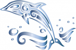 Clipart - Chromatic Tribal Dolphin 12 No Background