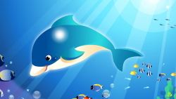 Dolphin Swimming Underwater - Clip Art Library