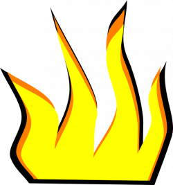 Fire clipart cartoon - Pencil and in color fire clipart cartoon