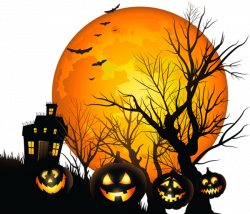 Large Haunted House and Moon PNG Clipart | Things to draw,paint,and ...