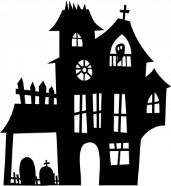 OnlineLabels Clip Art - Haunted Mansion Silhouette