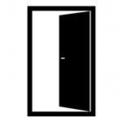 Free Open Door Black And White, Download Free Clip Art, Free ...