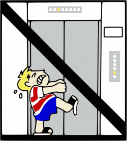 Clipart - Do Not Force Open Doors colorized