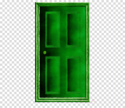 green door rectangle home door window clipart - Green, Door ...