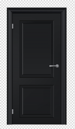 Closed door, black -panel door transparent background PNG ...