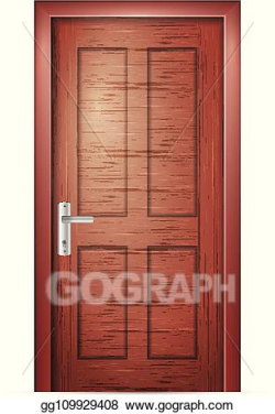 Vector Art - Wooden door. Clipart Drawing gg109929408 - GoGraph