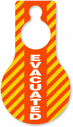 Evacuated Door Hangers - Blank Door Hangers