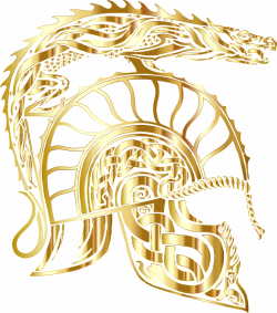 Clipart - Children Of Hurin Dragon Helm Gold No Background