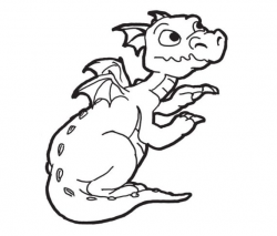 Dragon clipart black and white pencil in color dragon ...