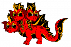 ObsydianDragon Hydra Baby Dragon by StephDragonness on DeviantArt