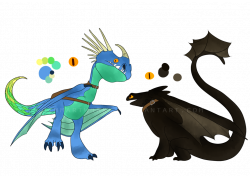 Adoptables - Night Fury and Deadly Nadder by GrimmArtworks on DeviantArt