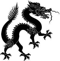 Chinese Dragon clipart silhouette - Pencil and in color chinese ...