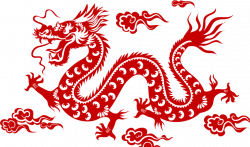 Chinese dragon Clip art - Red Chinese paper-cut dragon 994*585 ...