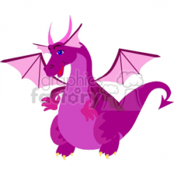 big purple dragon clipart. Royalty-free clipart # 132009
