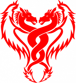 Twin.dragons.red Clip Art at Clker.com - vector clip art online ...