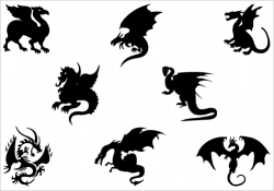 Free Dragon Silhouette, Download Free Clip Art, Free Clip ...