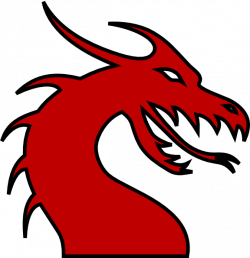 Dragon Head Silhouette Red Clip Art at Clker.com - vector clip art ...
