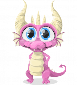 Little Draco - a #cute #dragon #vector #cartoon #character ...