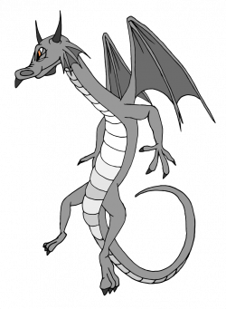 Grey Dragon - Dragon Vector - Rooweb Clipart