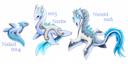 Old Fakemon: Water Dragons by Blue-Hearts on DeviantArt