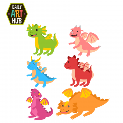 Cute Dragons Clip Art Set – Daily Art Hub – Free Clip Art Everyday