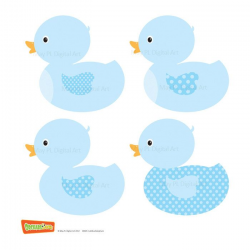 Digital Clipart Clip Art Ducklings Blue Baby Nursery Ducks ...