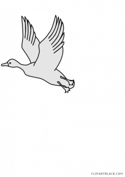 Flying Duck Animal free black white clipart images clipartblack ...