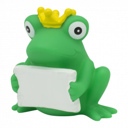 Frog Rubber Duck with Greeting Sign By Lilalu | Shop4Ducks