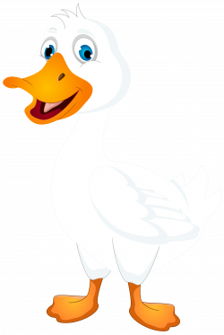 White Duck Cartoon PNG Clip Art Image | Gallery Yopriceville - High ...