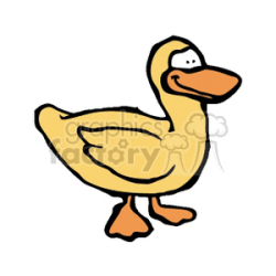 Silly cartoon duck clipart. Royalty-free clipart # 130268