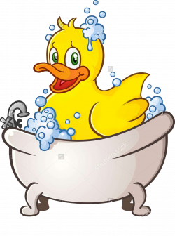 Bathtub Cartoon Bubble bath Clip art - Small yellow duck bubble bath ...