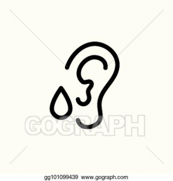 Vector Clipart - Ear drops for tinnitus or hearing loss ...